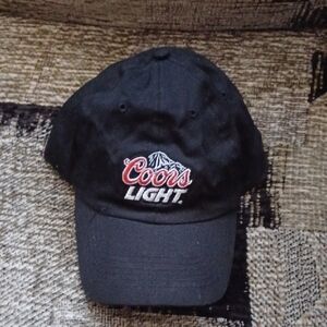 4/$80 New Black "Coors Light" Baseball Cap - Adult O/S